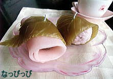 手作り桜餅キャンドル